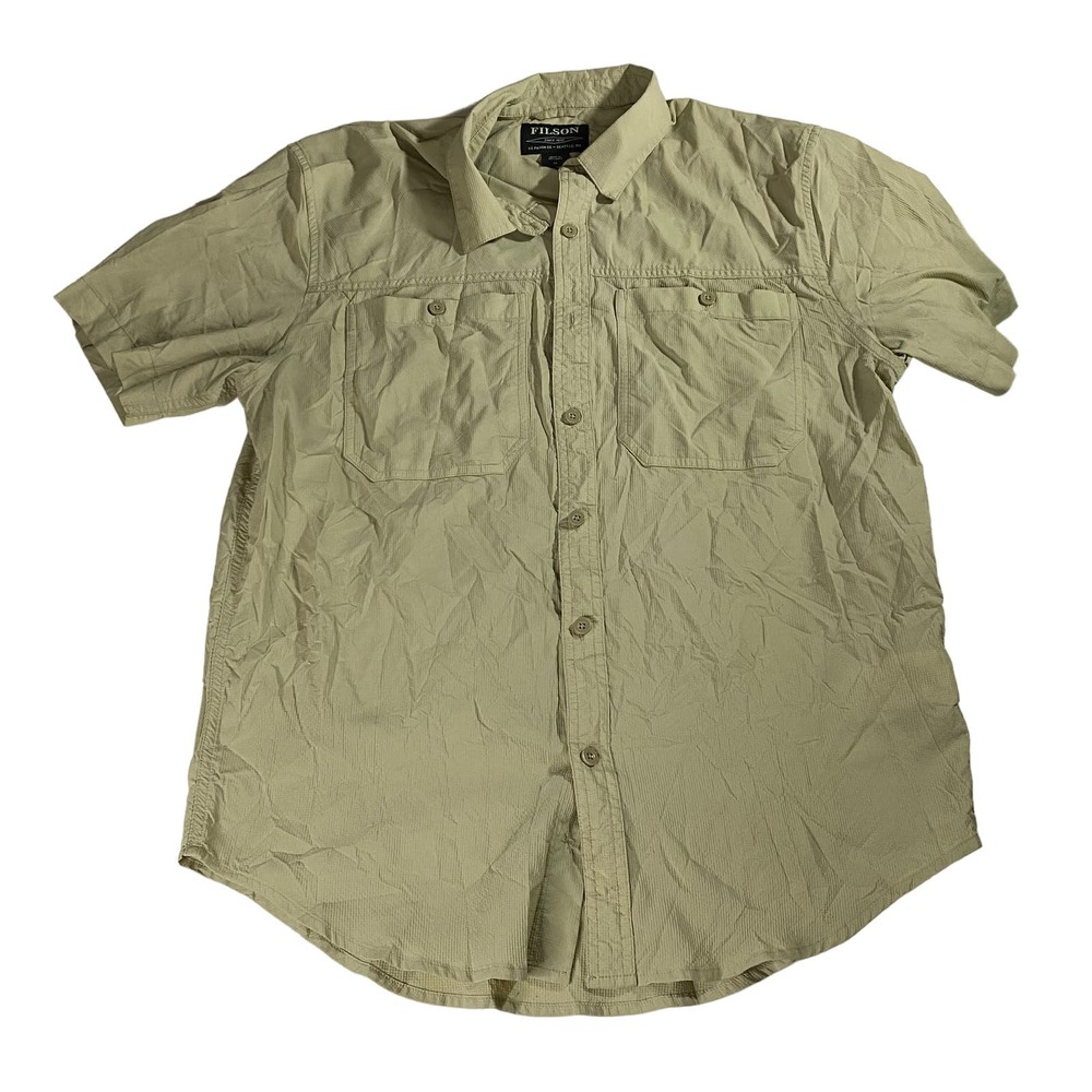 Filson Green Casual Button Down Shirt Short Sleeves